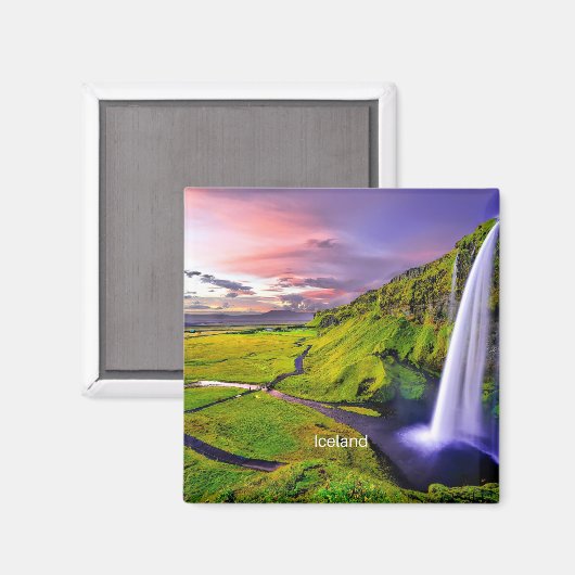 Seljalandfoss, Island Magnet (Vorderseite/Rückseite)