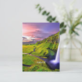 Seljalandfoss, Island Postkarte (Stehend Vorderseite)