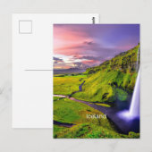 Seljalandfoss, Island Postkarte (Vorne/Hinten)