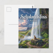 Seljalandsfoss Island Postkarte (Vorne/Hinten)