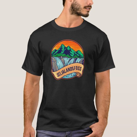 Seljalandsfoss Wasserfall Hikes Island Reisen T-Shirt (Vorderseite)