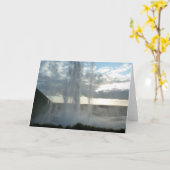 Seljalandsfoss Wasserfall in Island Grußkarte Karte (Gelbe Blume)