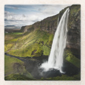 Seljalandsfoss Wasserfall | Island Glasuntersetzer (Vorderseite)