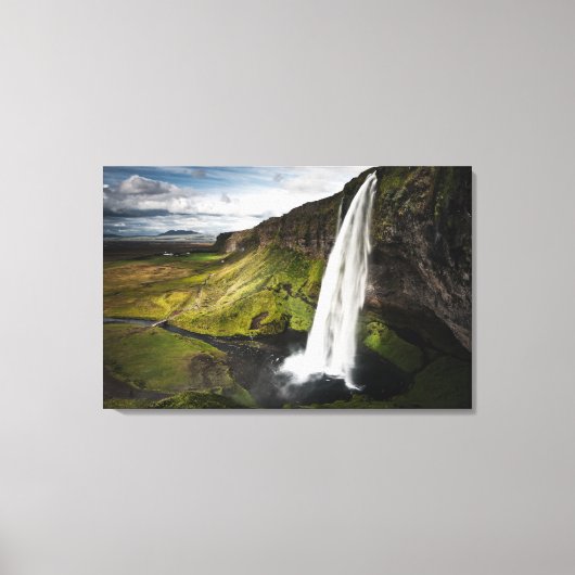 Seljalandsfoss Wasserfall | Island Leinwanddruck (Vorderseite)