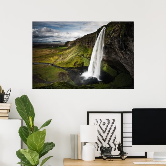 Seljalandsfoss Wasserfall | Island Poster (Heimbüro)