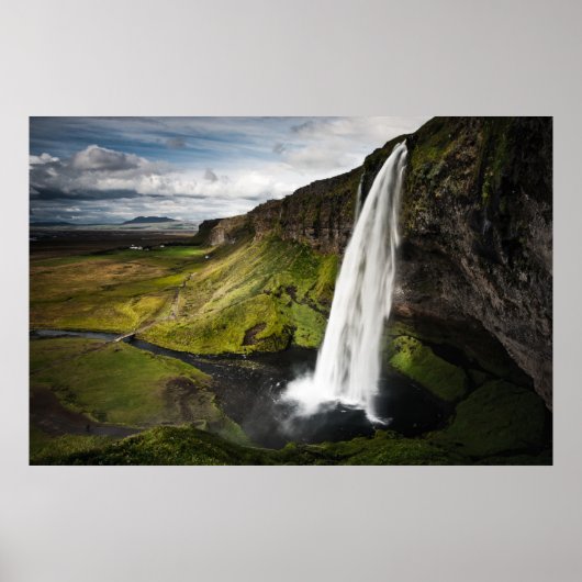 Seljalandsfoss Wasserfall | Island Poster (Vorne)