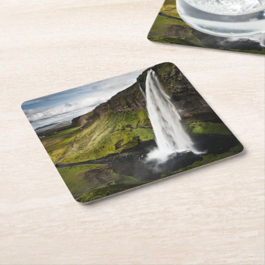 Seljalandsfoss Wasserfall | Island Rechteckiger Pappuntersetzer (angewinkelt)