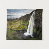 Seljalandsfoss Wasserfall | Island Wandteppich (Vorderseite (Horizontal))