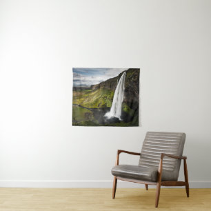 Seljalandsfoss Wasserfall Island Wandteppich