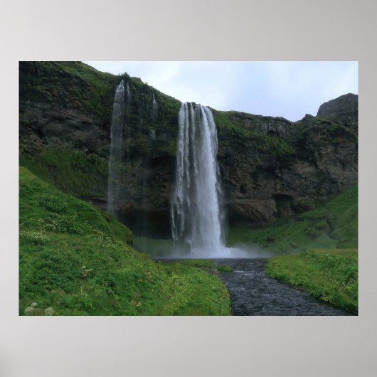 Seljalandsfoss Wasserfall Poster (Vorne)