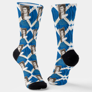 Selkirk-Gnade Burns-Nacht-Zitat und Saltire Socken