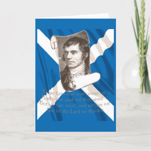 Selkirk Grace Burns Night und Scottish Salreifen Feiertagskarte