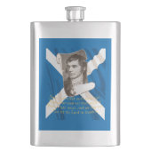 Selkirk Grace Burns Night Zitat und Saltire Flachmann (Vorderseite)