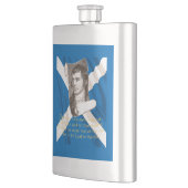 Selkirk Grace Burns Night Zitat und Saltire Flachmann (Links)