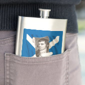 Selkirk Grace Burns Night Zitat und Saltire Flachmann (Beispiel)