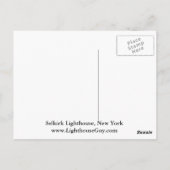 Selkirk Lighthouse, New York Postcard Postkarte (Rückseite)