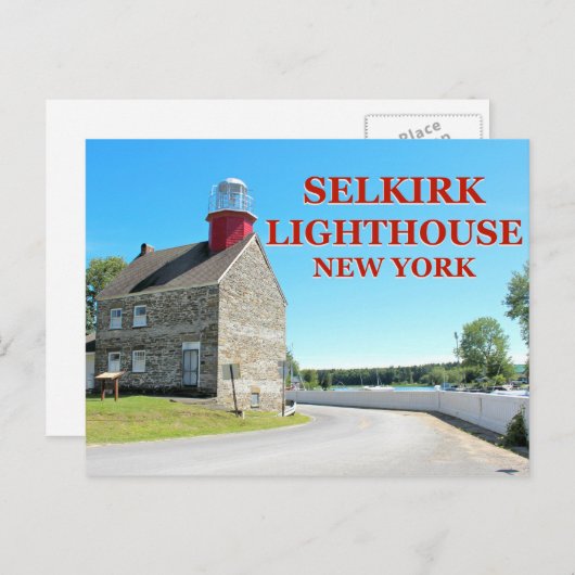 Selkirk Lighthouse, New York Postcard Postkarte (Vorne/Hinten)