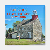 Selkirk Lighthouse, New York Square Magnet (Vorne)