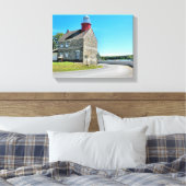 Selkirk Lighthouse, New York Wrapped Canvas Leinwanddruck (Insitu (Schlafzimmer))