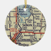 Selkirk Manitoba Vintage Karte Keramik Ornament (Vorne)