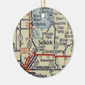 Selkirk Manitoba Vintage Karte Keramik Ornament (Links)