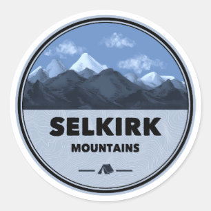 Selkirk Mountains British Columbia Camping Runder Aufkleber