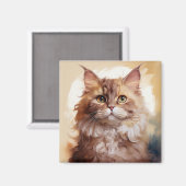 Selkirk Rex Breed Of Cat Magnet (Vorderseite/Rückseite)