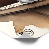 Selkirk rex Cat - Katze Kunst drucken Poster (Ecke)