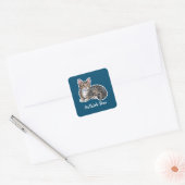 Selkirk Rex Quadratischer Aufkleber (Umschlag)