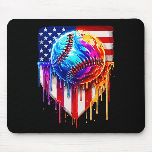 Sell Ice Creme American Flag Tropfen Mousepad (Vorne)