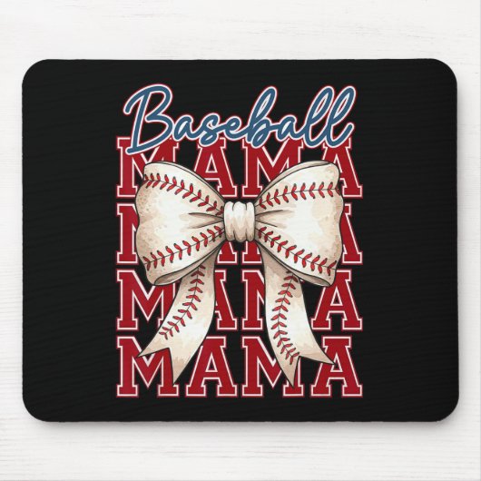 Sell Mama Coquette Bow Game Day Geschenk für Mutte Mousepad (Vorne)