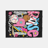 Sell Mama Coquette Bow Game Day verkaufen Mama Müt Fleecedecke (Vorderseite (Horizontal))