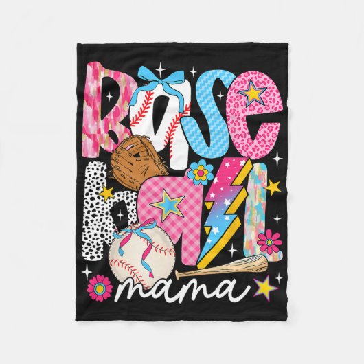 Sell Mama Coquette Bow Game Day verkaufen Mama Müt Fleecedecke (Vorderseite)