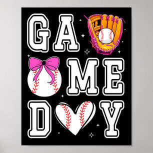 Sell Sister Coquette Bow Game Day verkaufen Mama M Poster