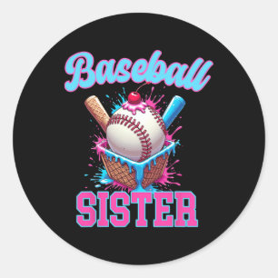 Sell Sister Ice Creme Tropfen Game Day Sell Women  Runder Aufkleber