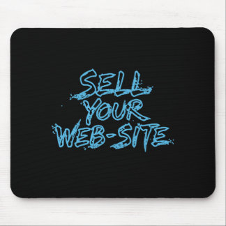 Sell Your Website Blue Tech Typography Mousepad