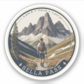 Sella Pass - Südtirol Aufkleber (Vorderseite)