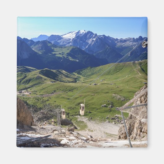 Sella pass von Sassolungo Berg Magnet (Vorne)