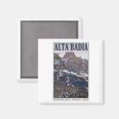 Sella Ronda - Alta Badia Gondola Magnet (Vorderseite/Rückseite)