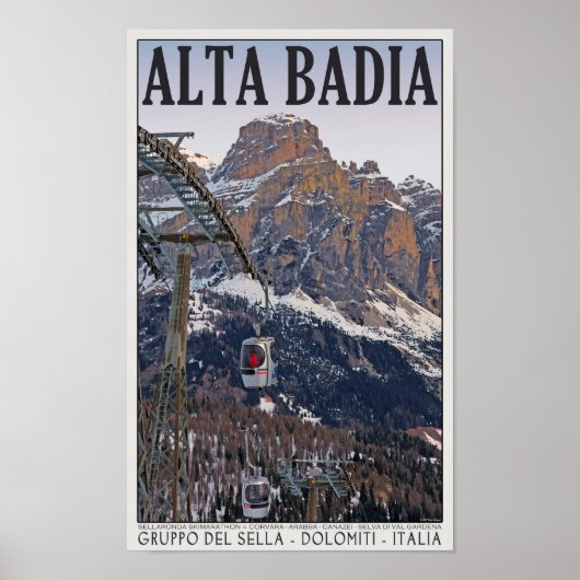 Sella Ronda - Alta Badia Gondola Poster (Vorne)