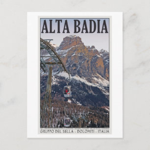 Sella Ronda - Alta Badia Gondola Postkarte