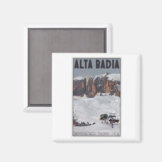 Sella Ronda - Alta Badia Magnet (Vorderseite/Rückseite)