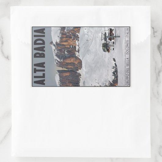 Sella Ronda - Alta Badia Rechteckiger Aufkleber (Tasche)