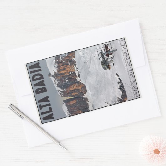 Sella Ronda - Alta Badia Rechteckiger Aufkleber (Umschlag)