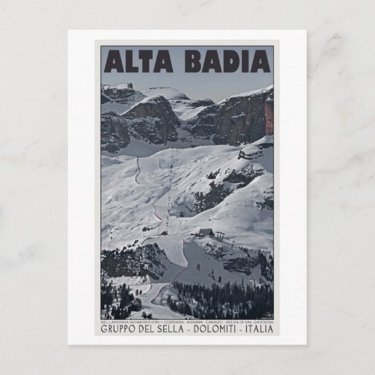 Sella Ronda - Alta Badia Run 20 Postkarte (Vorderseite)