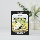 Sellerie Samenpackung Vintag Gemüsepflanze Fredoni Postkarte (Stehend Vorderseite)