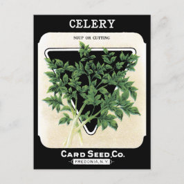 Sellerie Seed Packet Grüner Gemüsegarten Postkarte
