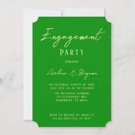 Sellerie und Forest Green Colors - Engagement Part Einladung