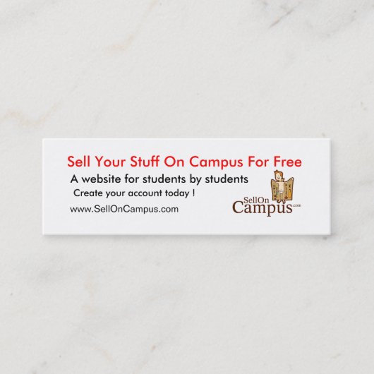 SellOnCampus Fahne Mini Visitenkarte (Vorderseite)