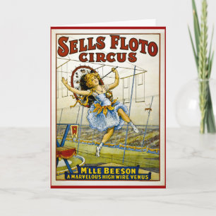 Sells Floto 1921 - M'lle Beeson Karte